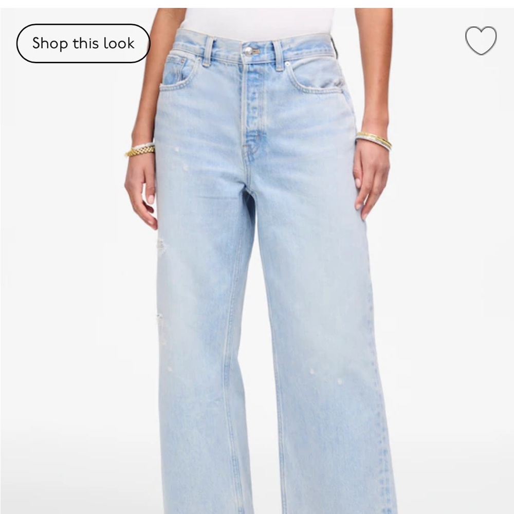 Madewell Low-slung baggy crop in foster wash